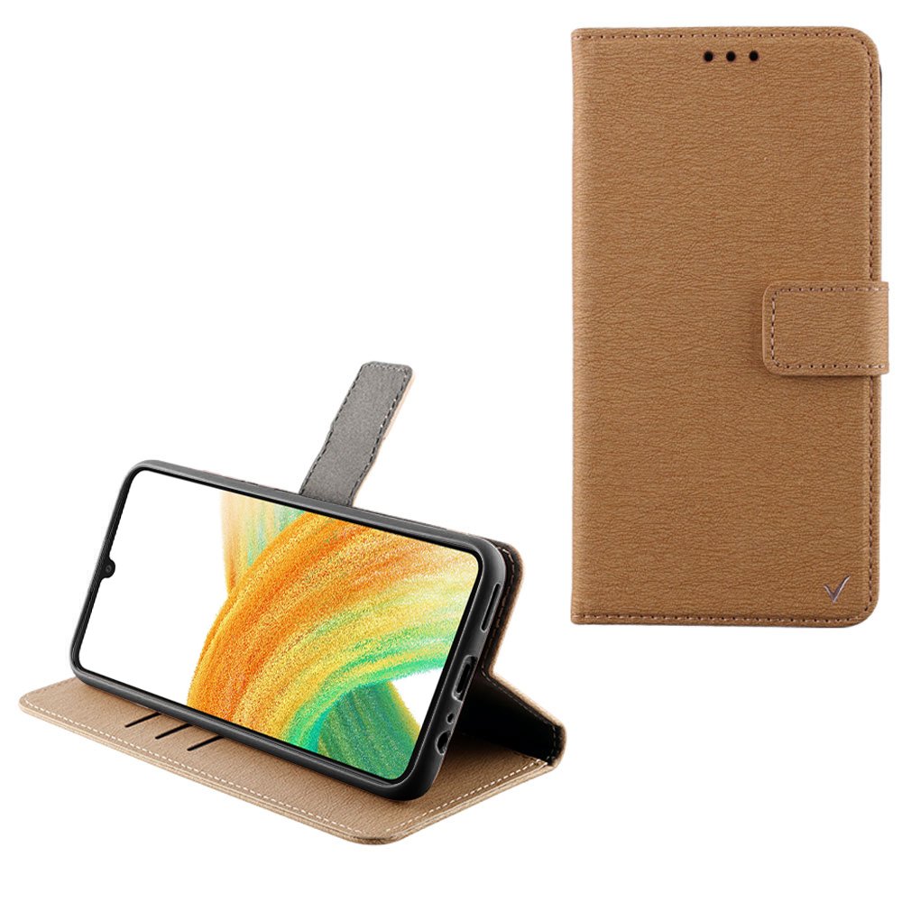 VOLTE-TEL ΘΗΚΗ SAMSUNG A33 5G A336 6.4" ALLURE MAGNET BOOK STAND CLIP GOLD