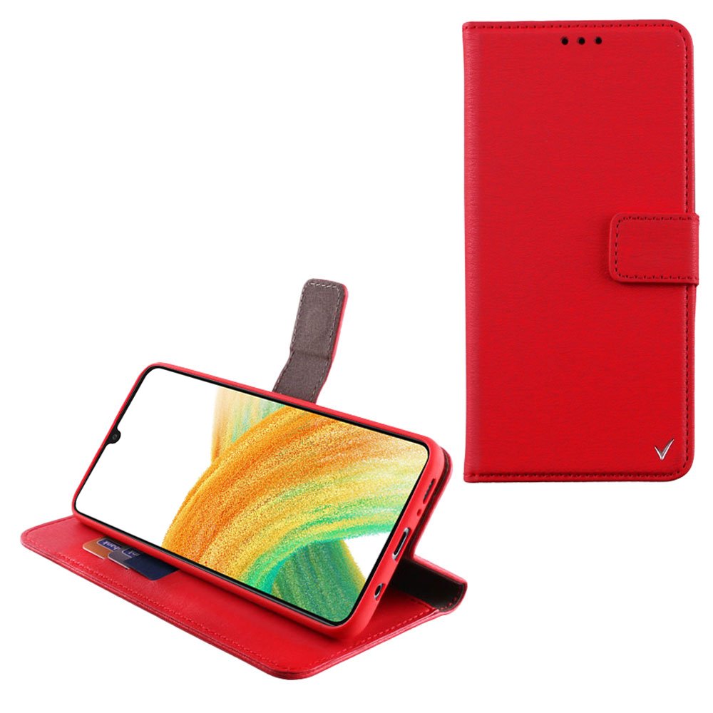 VOLTE-TEL ΘΗΚΗ SAMSUNG A33 5G A336 6.4" ALLURE MAGNET BOOK STAND CLIP RED