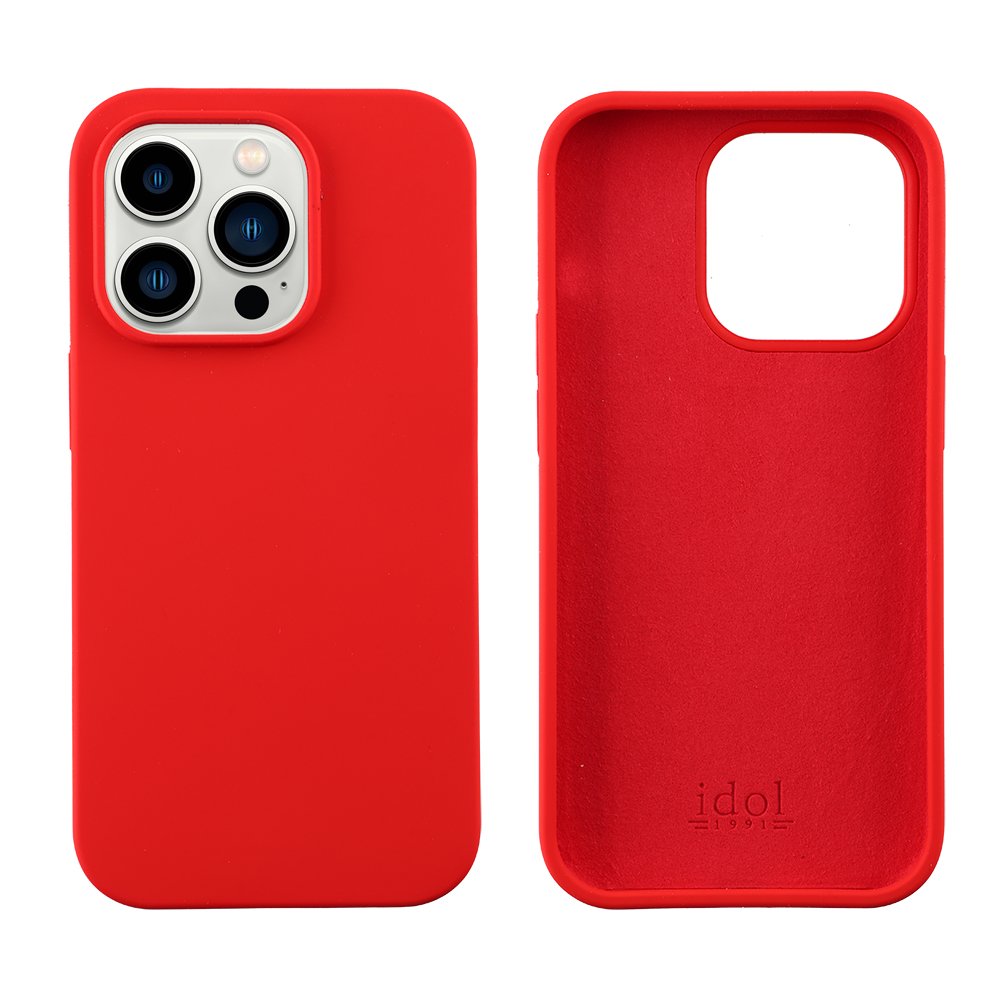 IDOL 1991 ΘΗΚΗ IPHONE 14 PRO 6.1" VELVET ELITE TPU 4 SIDE CAMERA GUARD RED
