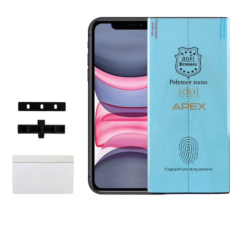 IDOL 1991 APEX POLYMER NANOTECH FILM IPHONE 11/XR 6.1" FULL COVER WITH INSTALLATION KIT