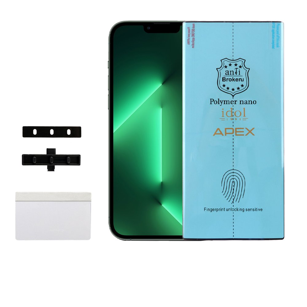 IDOL 1991 APEX POLYMER NANOTECH FILM IPHONE 13 PRO 6.1" FULL COVER WITH INSTALLATION KIT