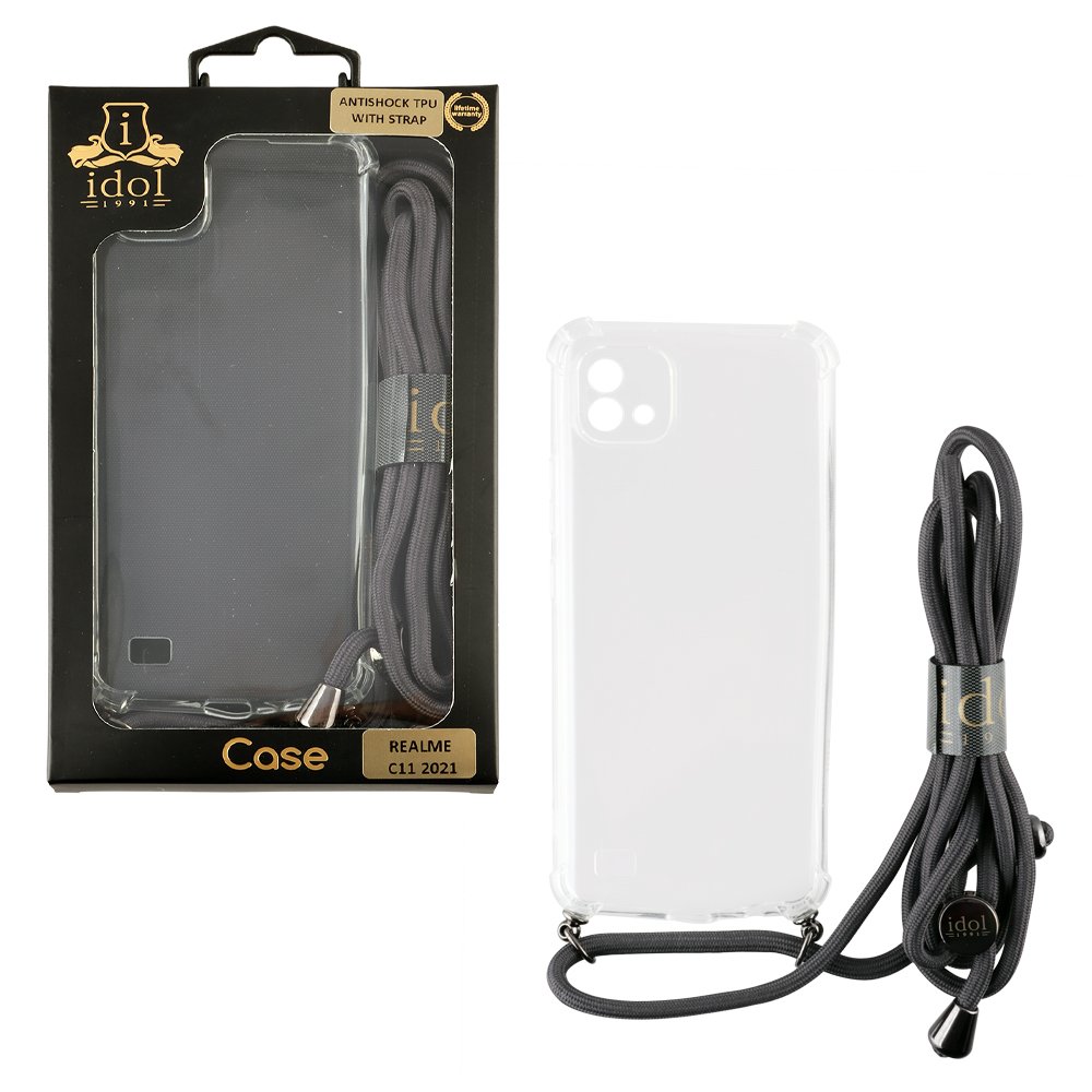 IDOL 1991 ΘΗΚΗ REALME C11 2021 6.52" ANTISHOCK AIR TPU WITH STRAP FULL CAMERA PROTECTION ΔΙΑΦΑΝΗ