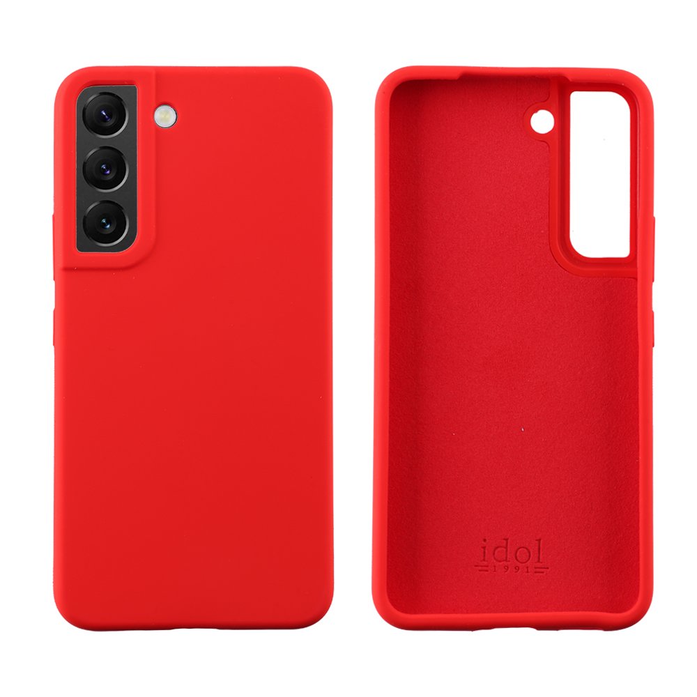 IDOL 1991 ΘΗΚΗ SAMSUNG S22 5G S901 6.1" VELVET ELITE TPU 4 SIDE CAMERA GUARD RED