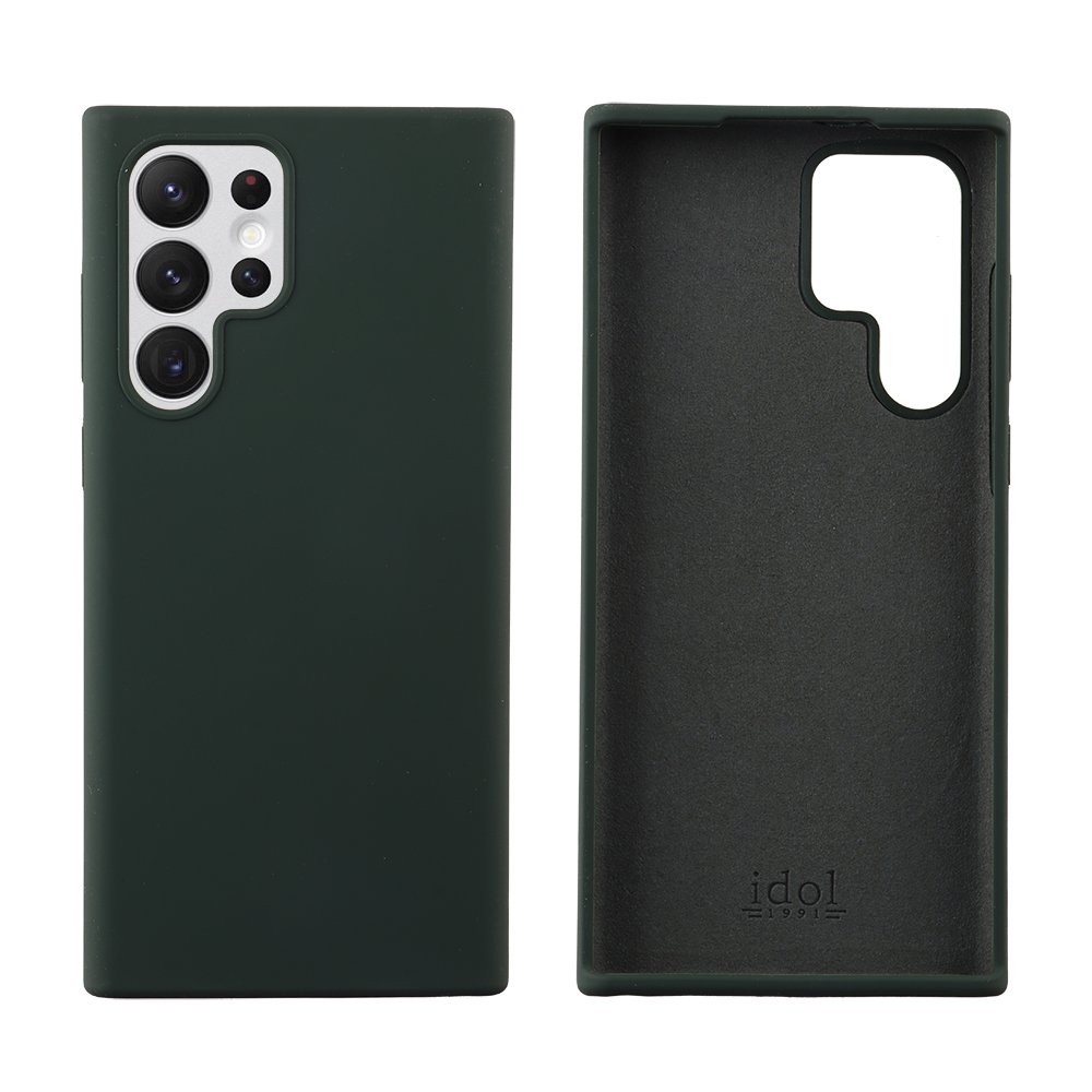 IDOL 1991 ΘΗΚΗ SAMSUNG S22 ULTRA 5G S908 6.8" VELVET ELITE TPU 4 SIDE CAMERA GUARD DARK GREEN