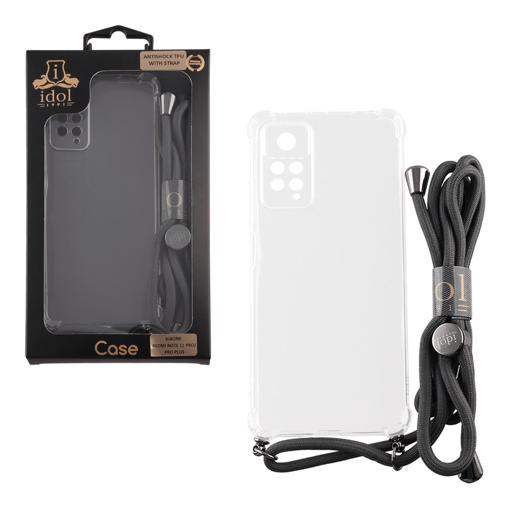 IDOL 1991 ΘΗΚΗ XIAOMI REDMI NOTE 11 PRO 4G/5G 6.67" ANTISHOCK AIR TPU WITH STRAP FULL CAMERA PROTECTION ΔΙΑΦΑΝΗ