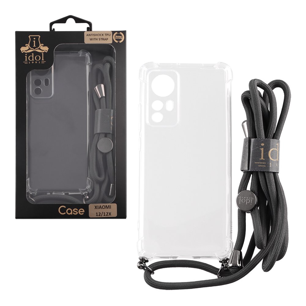 IDOL 1991 ΘΗΚΗ XIAOMI 12/12X 6.28" ANTISHOCK AIR TPU WITH STRAP FULL CAMERA PROTECTION ΔΙΑΦΑΝΗ