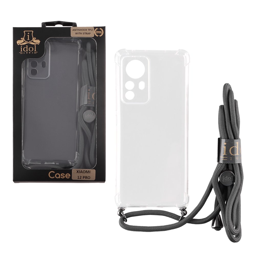 IDOL 1991 ΘΗΚΗ XIAOMI 12 PRO 6.73" ANTISHOCK AIR TPU WITH STRAP FULL CAMERA PROTECTION ΔΙΑΦΑΝΗ