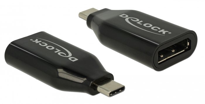 DELOCK αντάπτορας USB-C σε DisplayPort 64151, 4K/60Hz, μαύρος