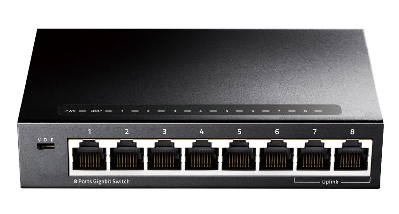 CUDY desktop switch GS108, 8-port Gigabit, 10/100/1000Mbps