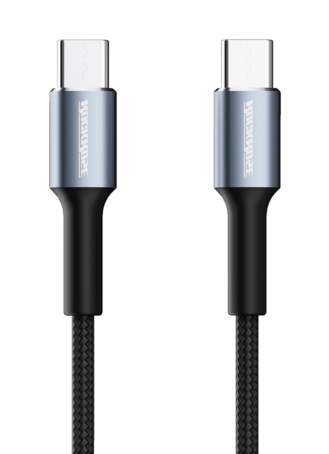 ROCKROSE καλώδιο USB-C σε USB-C Aspire CC, 60W PD, 1m, μαύρο