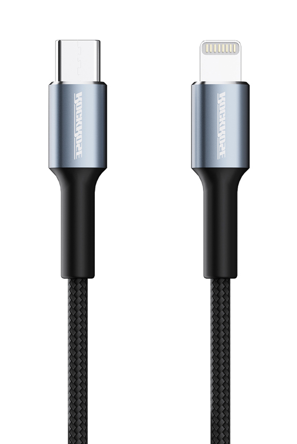 ROCKROSE καλώδιο USB-C σε Lightning Aspire CL, 20W PD, 1m, μαύρο