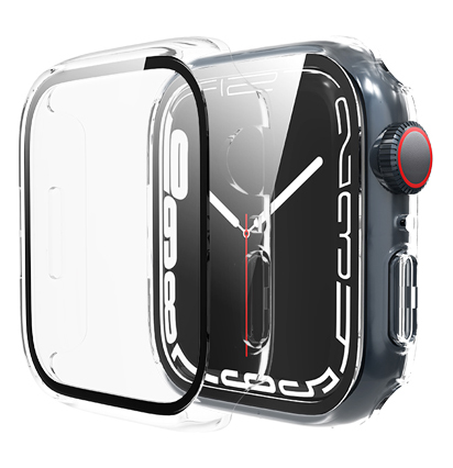 ROCKROSE θήκη & tempered glass Aegean για Apple Watch 7, 45mm, διάφανη