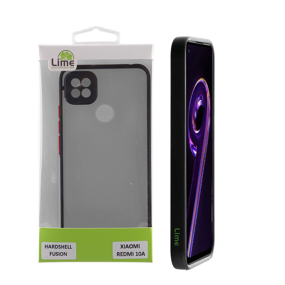LIME ΘΗΚΗ XIAOMI REDMI 10A 6.53" HARDSHELL FUSION FULL CAMERA PROTECTION RED WITH BLACK KEYS