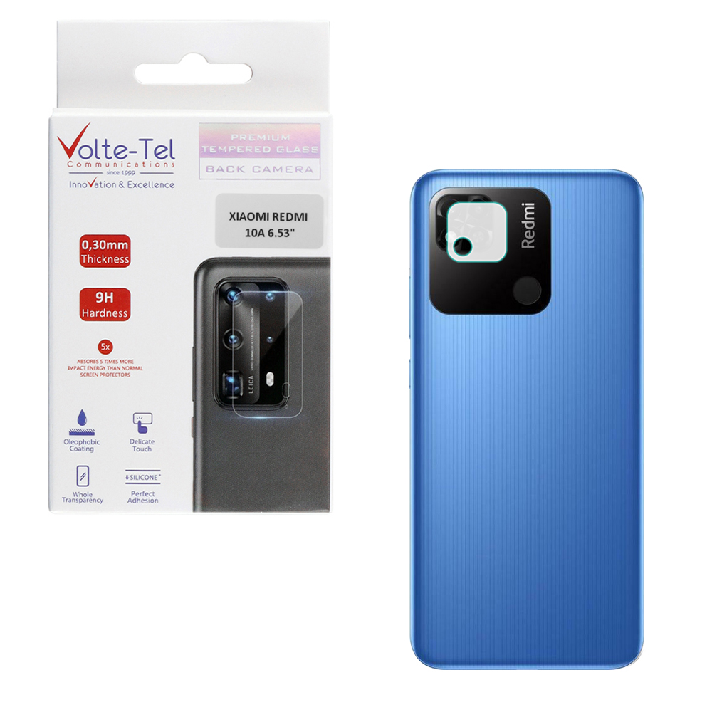 VOLTE-TEL TEMPERED GLASS XIAOMI REDMI 10A 6.53" 9H 0.30mm FOR CAMERA