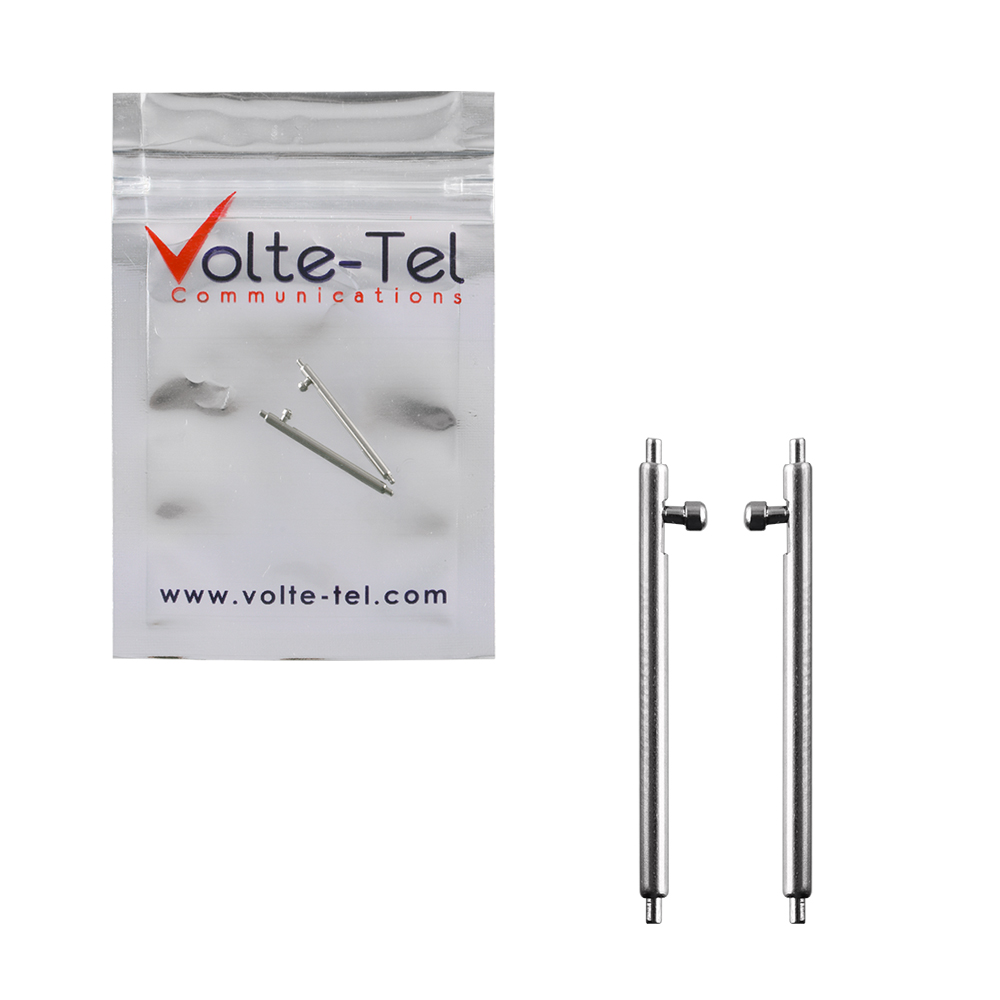 VOLTE-TEL ΠΕΙΡΟΣ ΡΟΛΟΓΙΟΥ 20mm (2 ΤΕΜΑΧΙΑ) SILVER