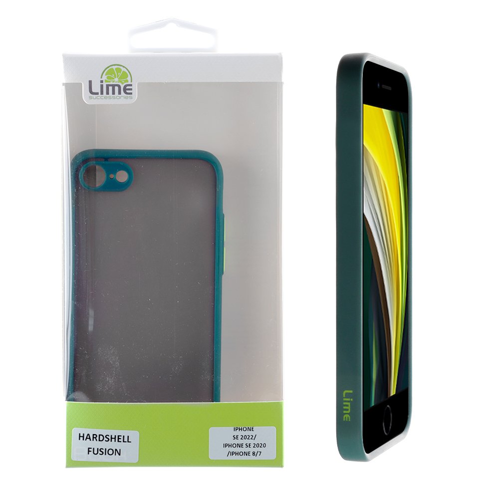 LIME ΘΗΚΗ IPHONE SE 2022/IPHONE SE 2020/IPHONE 8/7 4.7" HARDSHELL FUSION FULL CAMERA PROTECTION BLUE WITH YELLOW KEYS
