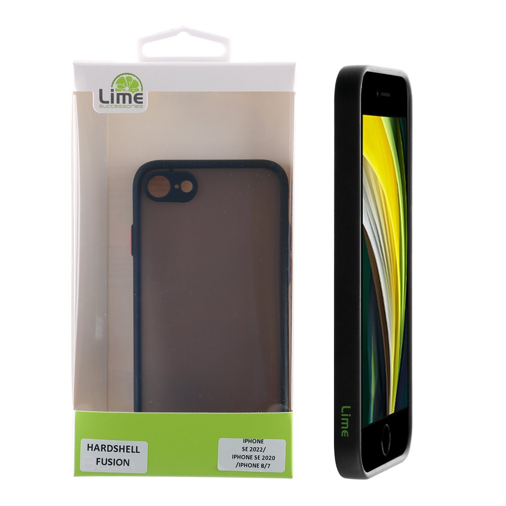 LIME ΘΗΚΗ IPHONE SE 2022/IPHONE SE 2020/IPHONE 8/7 4.7" HARDSHELL FUSION FULL CAMERA PROTECTION RED WITH BLACK KEYS