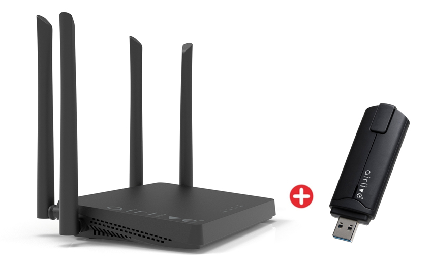 Bundle AIRLIVE mesh router W6184QAX & δώρο WiFi USB αντάπτορας USB-18AX