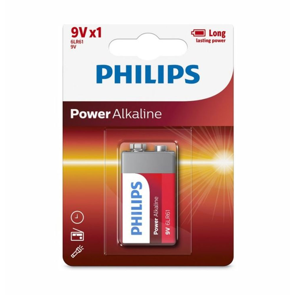 PHILIPS ΜΠΑΤΑΡΙΕΣ ΑΛΚΑΛΙΚΕΣ 9V 6LR61/6LF22 ALKALINE 1/BLISTER