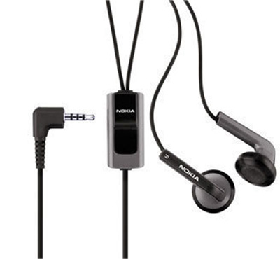 HANDS FREE STEREO NOKIA HS-47 (2,5mm 5200/5300) BLACK BULK OR