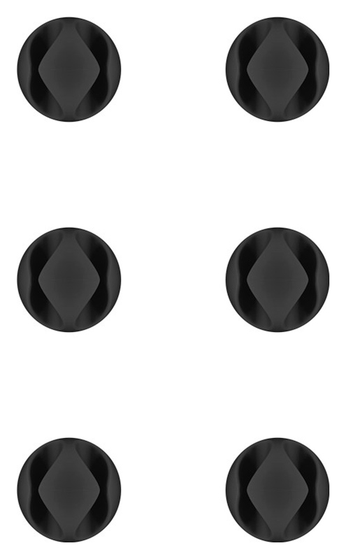 GOOBAY οργανωτές καλωδίων σιλικόνης 70362, 2 θέσεων, Φ5.3mm, μαύρο, 6τμχ