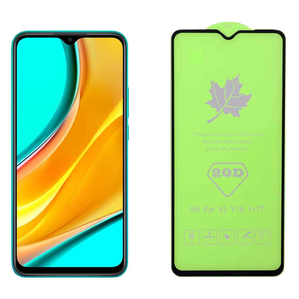 IDOL 1991 TEMPERED GLASS XIAOMI REDMI 9 6.53" 9H 0.25mm 20D FULL GLUE SEMI CURVED BLACK