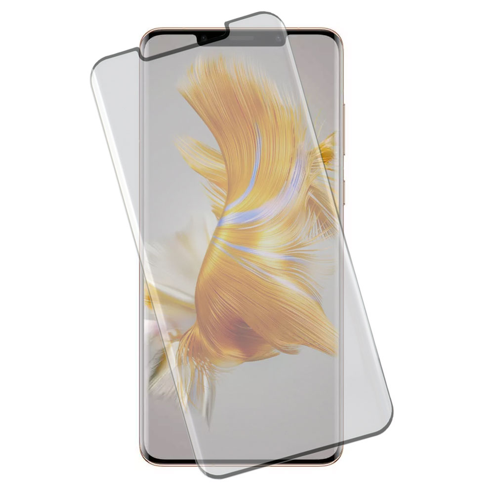 IDOL 1991 TEMPERED GLASS HUAWEI MATE 50 PRO 6.74" 9H 0.30mm 3D EDGE GLUE SEMI CURVED FINGER UNLOCK BLACK FULL COVER