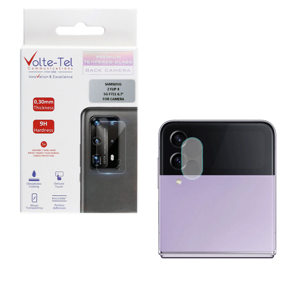VOLTE-TEL TEMPERED GLASS SAMSUNG Z FLIP 4 5G F721 6.7" 9H 0.30mm FOR CAMERA