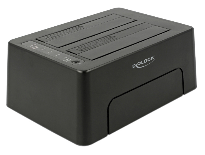 DELOCK docking station 63957, clone function, 2x HDD/SSD, 6Gb/s, μαύρο