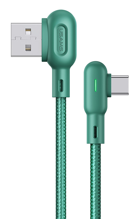 USAMS καλώδιο USB-C σε USB US-SJ457, 10W, γωνιακό, 1.2m, πράσινο