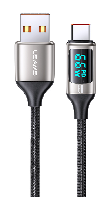 USAMS καλώδιο USB-C σε USB US-SJ544, 66W, 480Mbps, 1.2m, ασημί