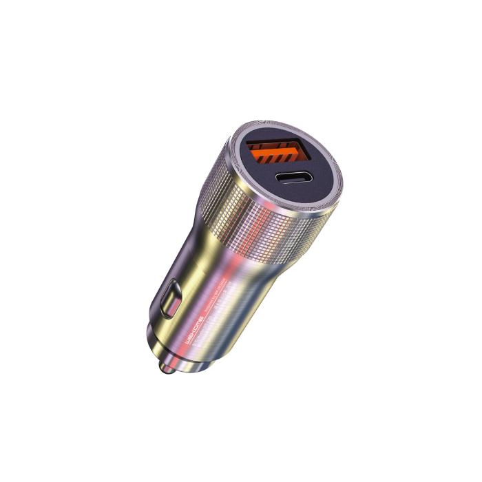 Car Charger WK 20W PD+USB QC3.0 Silver WP-C30 0
