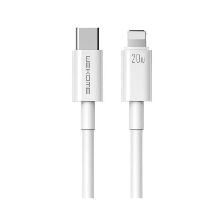 Charging Cable WK 20W PD TYPE-C/i6 White 1m WDC-168 6A 0