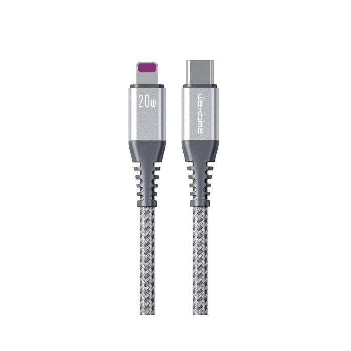 Charging Cable WK 20W PD TYPE-C/i6 Raython Silver 1m WDC-171 6A 0