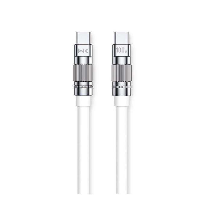 Charging Cable WK 100W TYPE-C/TYPE-C White 1m WDC-188 6A 0