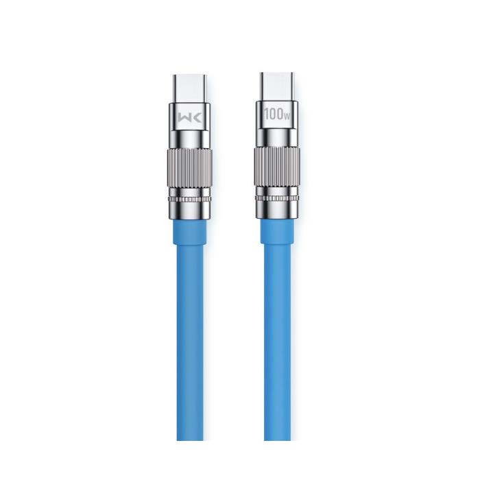Charging Cable WK 100W TYPE-C/TYPE-C Blue 1m WDC-188 6A 0