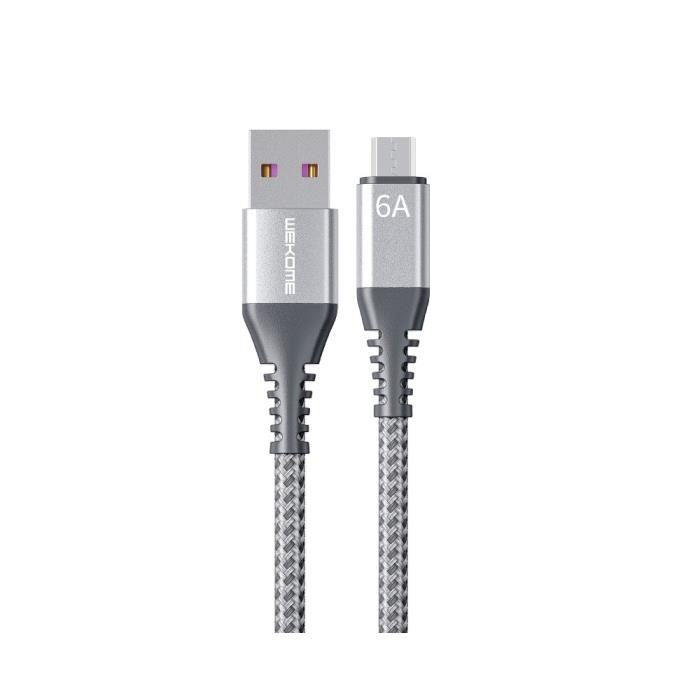 Charging Cable WK Micro Raython Silver 1m WDC-169 6A 0