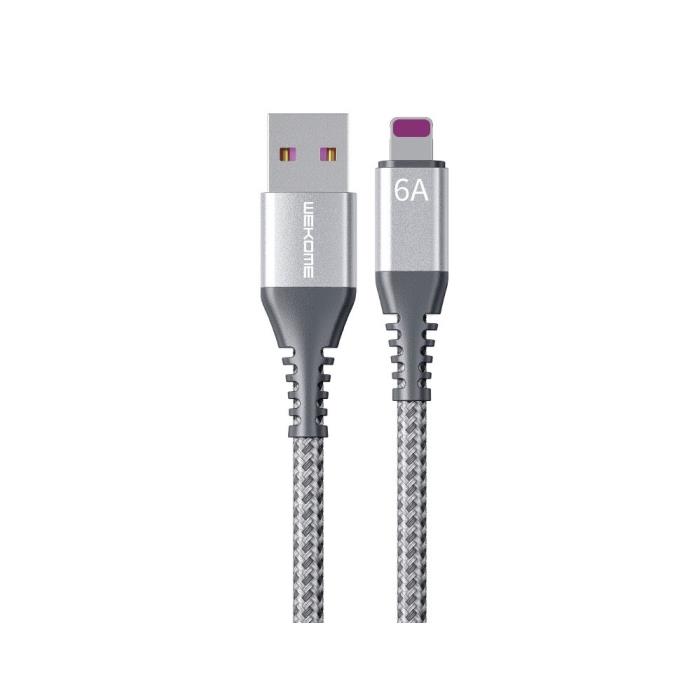 Charging Cable WK i6 Raython Silver 1m WDC-169 6A 0