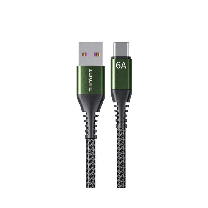Charging Cable WK TYPE-C Raython Black 1m WDC-169 6A 0