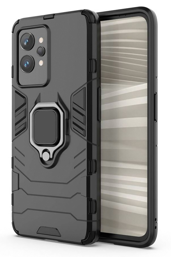 POWERTECH Θήκη Ring Armor MOB-1779 για Realme GT2 Pro, μαύρη