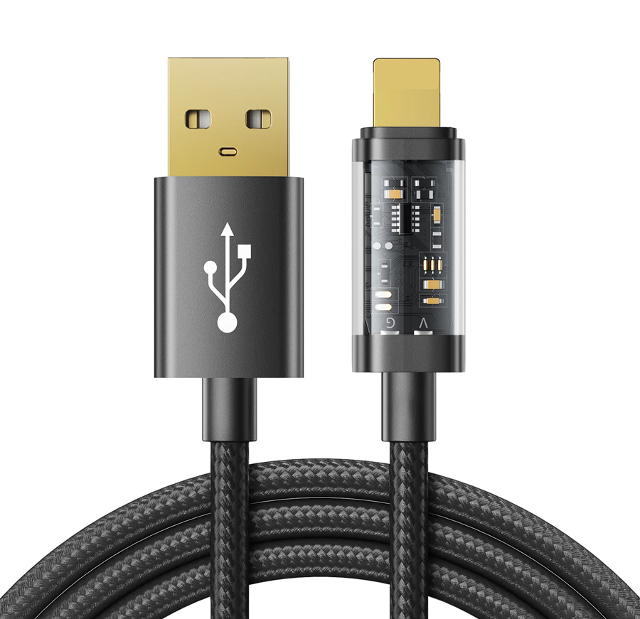 JOYROOM καλώδιο USB σε Lightning S-UL012A12, 2.4A, 1.2m, μαύρο
