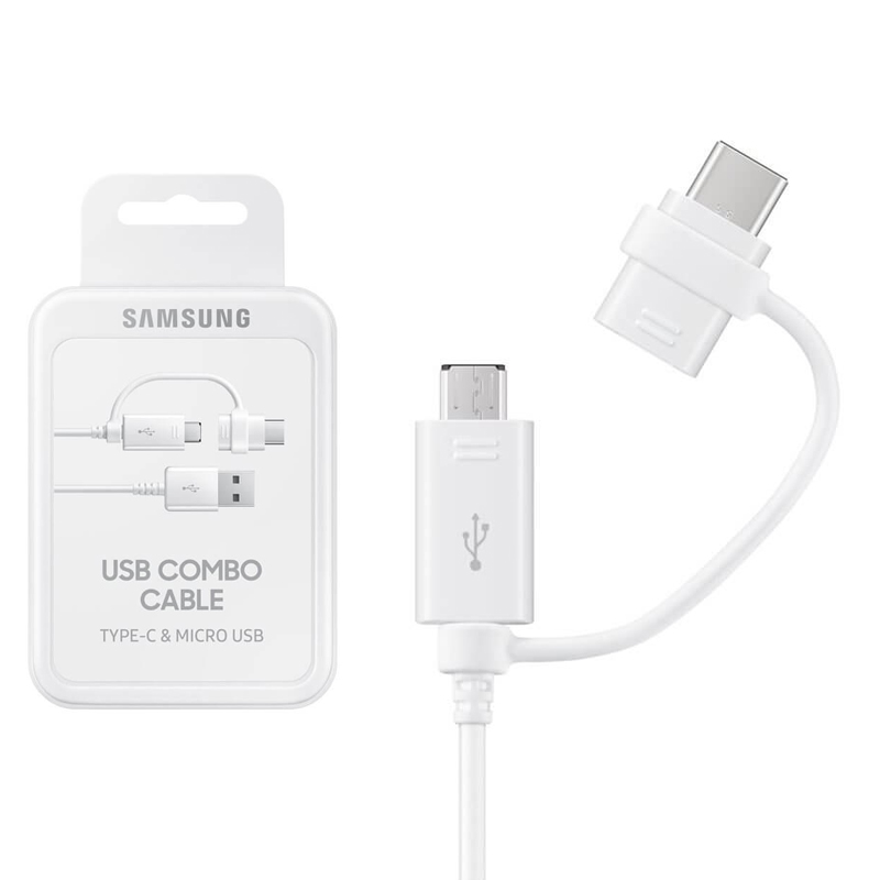 SAMSUNG EP-DG930DW S7 G930 USB ΦΟΡΤΙΣΗΣ-DATA+ADAPTOR TO TYPE C WHITE PACKING OR