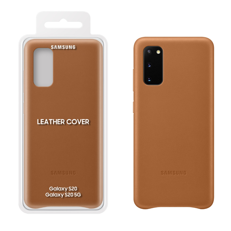 ΘΗΚΗ SAMSUNG S20 G980 LEATHER COVER EF-VG980LAEGEU BROWN PACKING OR