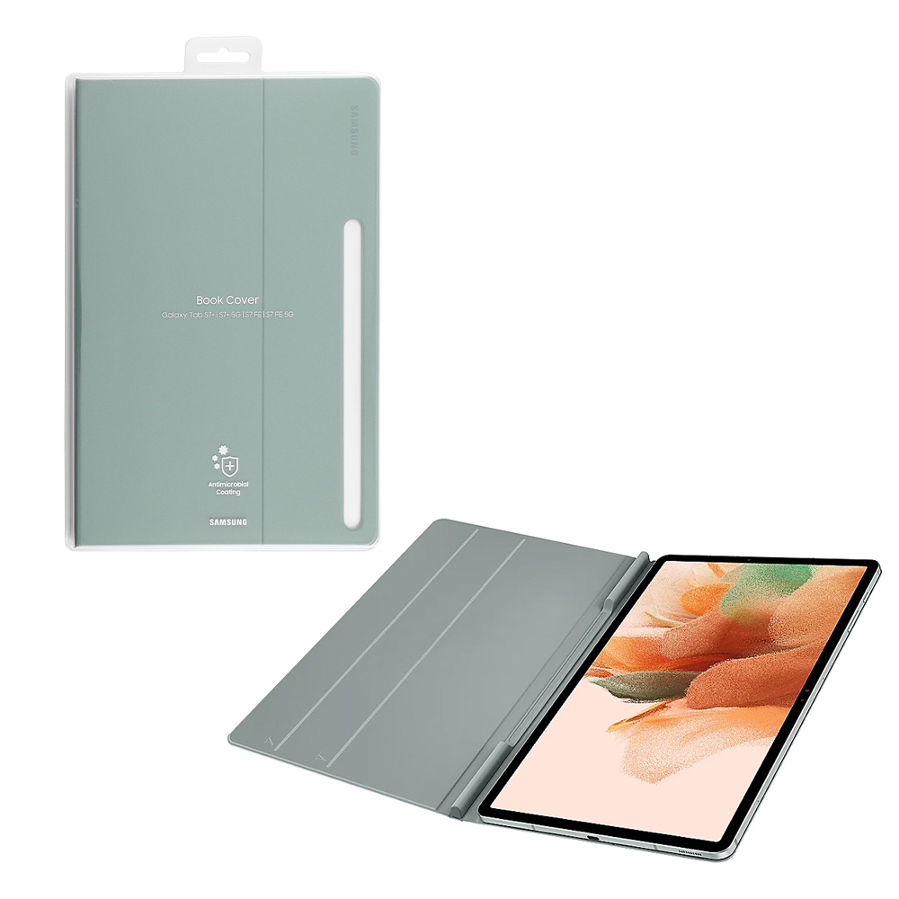 ΘΗΚΗ SAMSUNG T730 TAB S7 FE/T970 TAB S7+/X800 TAB S8+ 12.4 BOOKCOVER EF-BT730PGEGEU LIGHT GREEN PACKING OR
