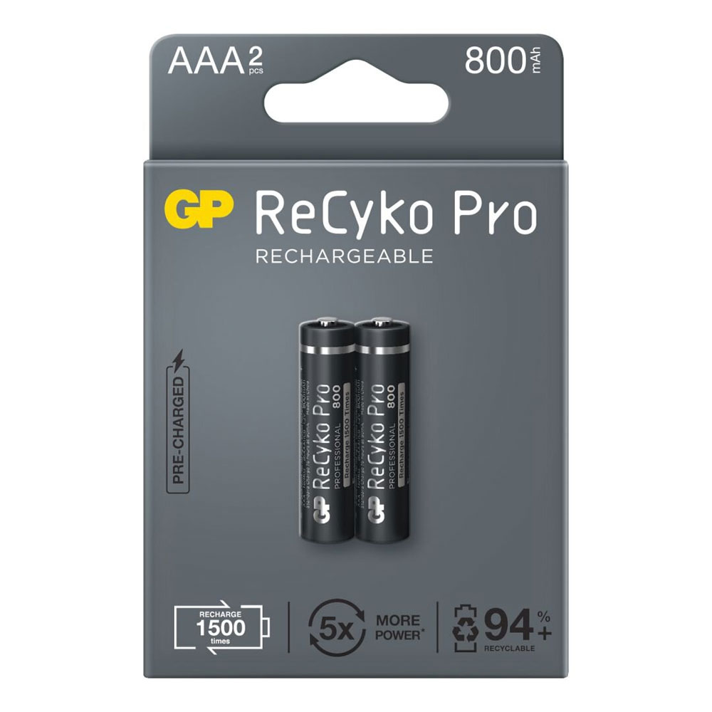 GP ΕΠΑΝΑΦΟΡΤΙΖΟΜΕΝΕΣ ΜΠΑΤΑΡΙΕΣ AAA/HR03 800mAh Ni-Mh RECYKO PRO READY TO USE 2/BLISTER