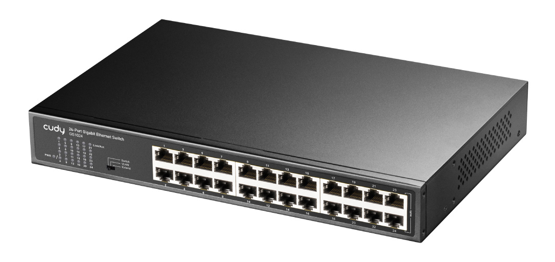CUDY Ethernet switch GS1024, 24-port Gigabit, VLAN, V2.0