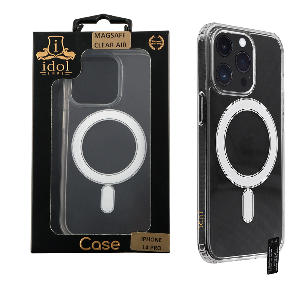 IDOL 1991 ΘΗΚΗ IPHONE 14 PRO 6.1" MAGSAFE ANTISHOCK CLEAR AIR BACK COVER TPU CAMERA GUARD ΔΙΑΦΑΝΗ