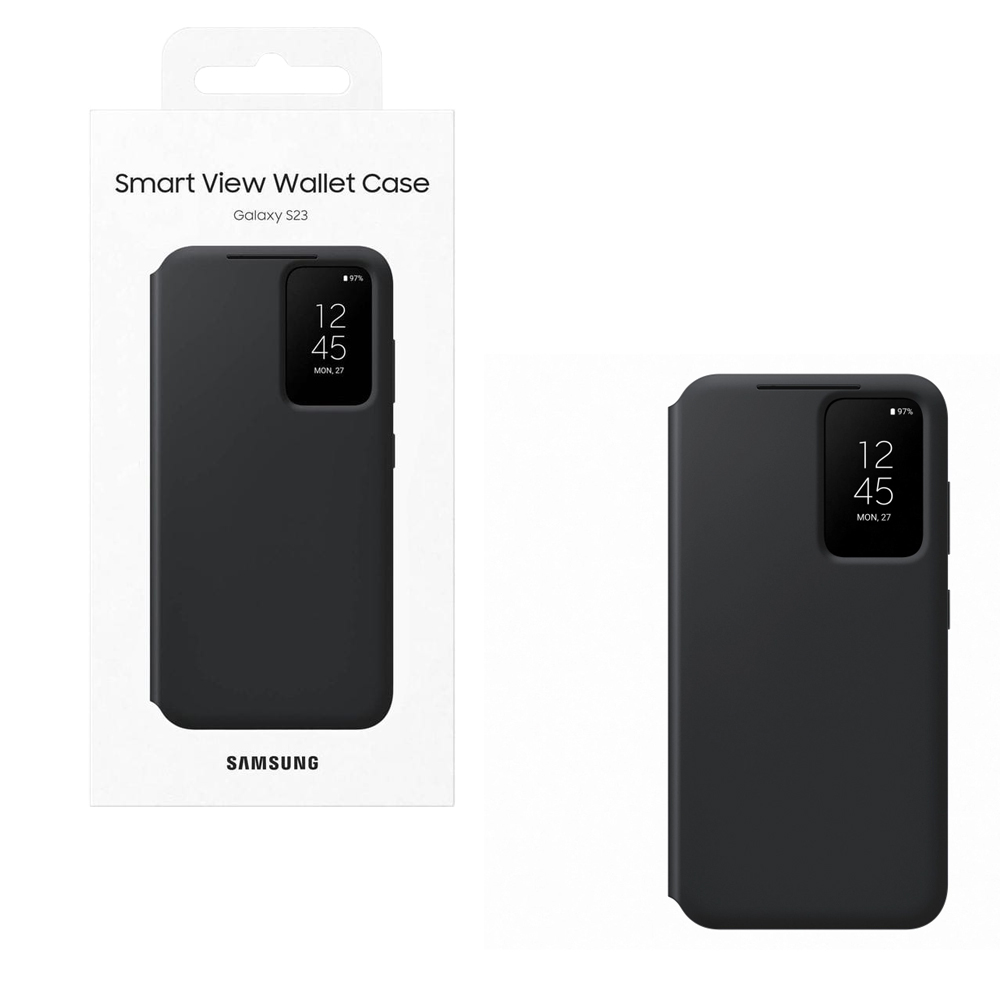 ΘΗΚΗ SAMSUNG S23 5G S911 S-VIEW WALLET COVER EF-ZS911CBEGWW BLACK PACKING OR