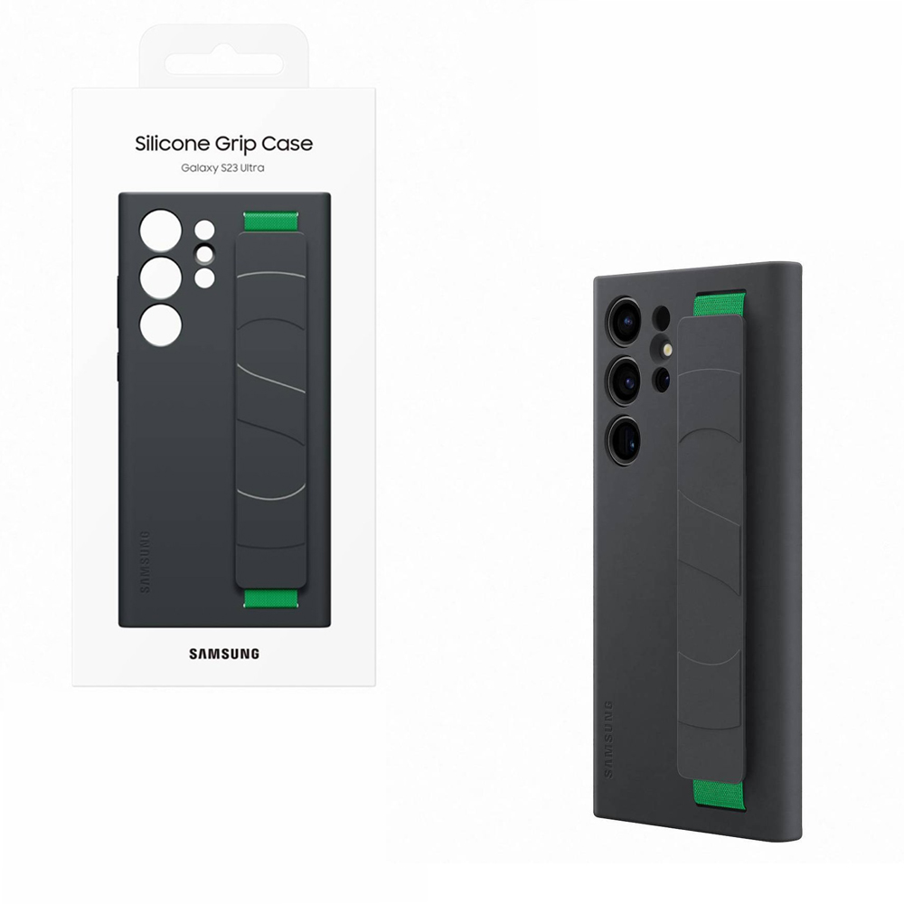 ΘΗΚΗ SAMSUNG S23 ULTRA 5G S918 SILICONE GRIP COVER EF-GS918TBEGWW BLACK PACKING OR