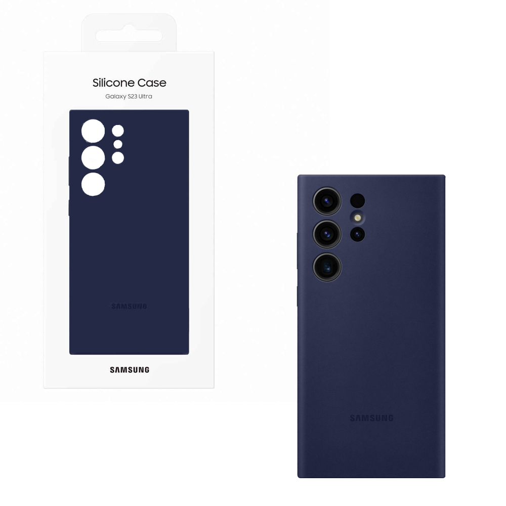 ΘΗΚΗ SAMSUNG S23 ULTRA 5G S918 SILICONE CASE EF-PS918TNEGWW NAVY BLUE PACKING OR